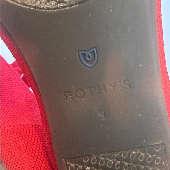 Rothys Red Square Mary Janes size 9 - Picture 5 of 5
